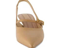 Franco Sarto Women's Khloe Pointed Toe Slingback Kitten Heel Hot