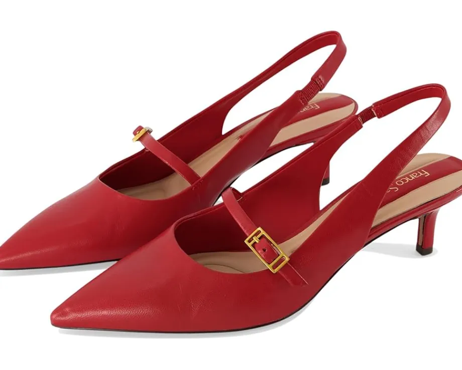 Franco Sarto Women's Khloe Pointed Toe Slingback Kitten Heel
