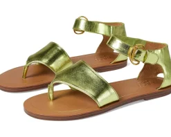 Women Franco Sarto Women's Ruth Ankle Strap Thong Flat Sandals