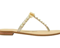 Women Jack Rogers Women's Sand Piper Bow Pearl Sandal
