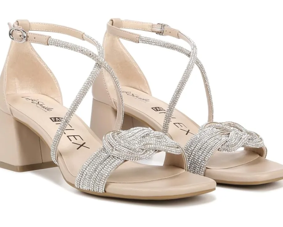 LifeStride Women's Captivate Strappy Block Heel Dress Sandals Clearance