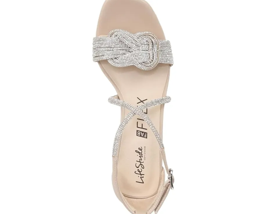 LifeStride Women's Captivate Strappy Block Heel Dress Sandals Clearance