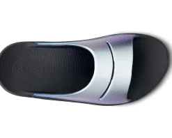 OOFOS Women's OOahh Luxe Slide Frost Best