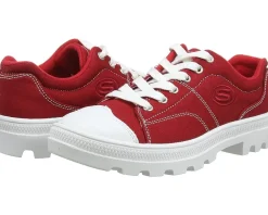 SKECHERS Women's Roadies-True Roots Sneaker Red Clearance