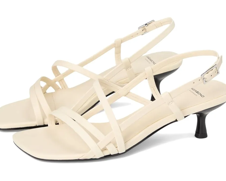 Women Vagabond Shoemakers Women's Jonna Leather Strappy Kitten Heel Sandals