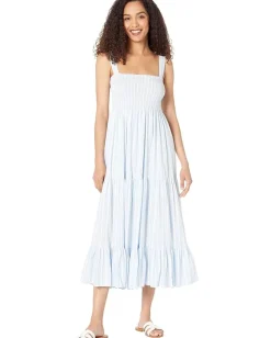 Tommy Hilfiger Woven Maxi Dress Blue/White Sale