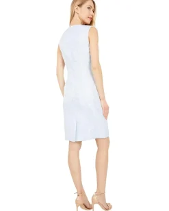 Tahari by ASL Wrap Jacket and Dress Set Blue Multi Floral Clearance