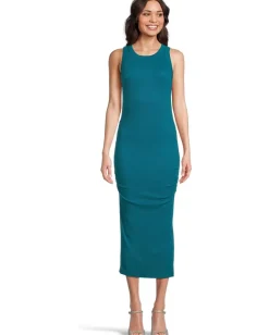 Michael Stars Wren Ruched Midi Lagoon