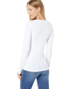Women Lilla P 1x1 Rib Long Sleeve Crew Neck Tee