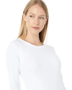 Women Lilla P 1x1 Rib Long Sleeve Crew Neck Tee