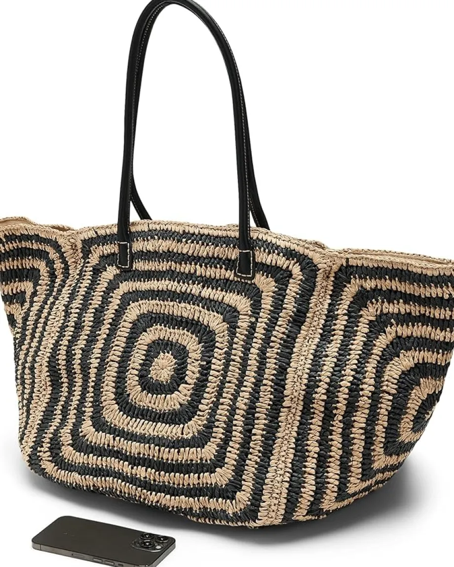 Madewell Xl Straw Tote Natural Multi