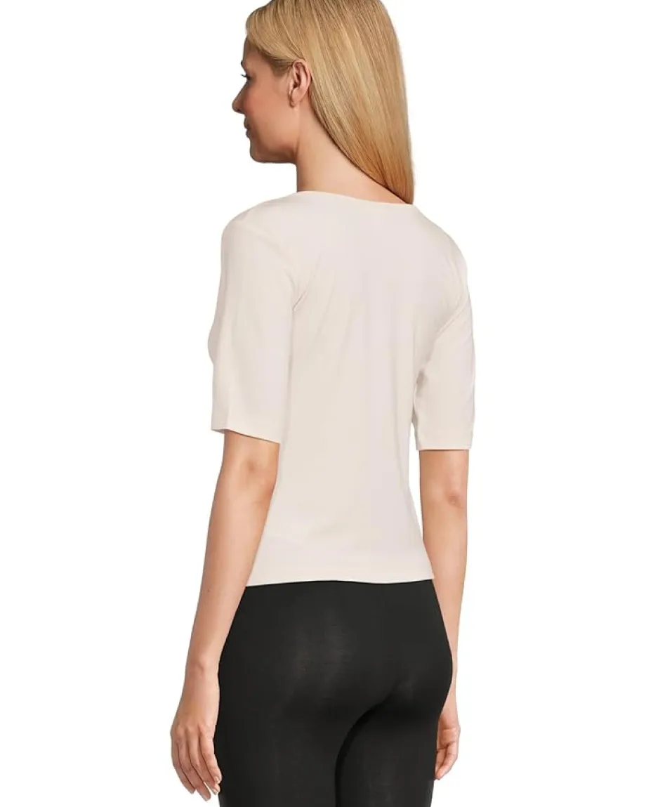 Splendid Yasmina Ruched Tee Moonstone Hot