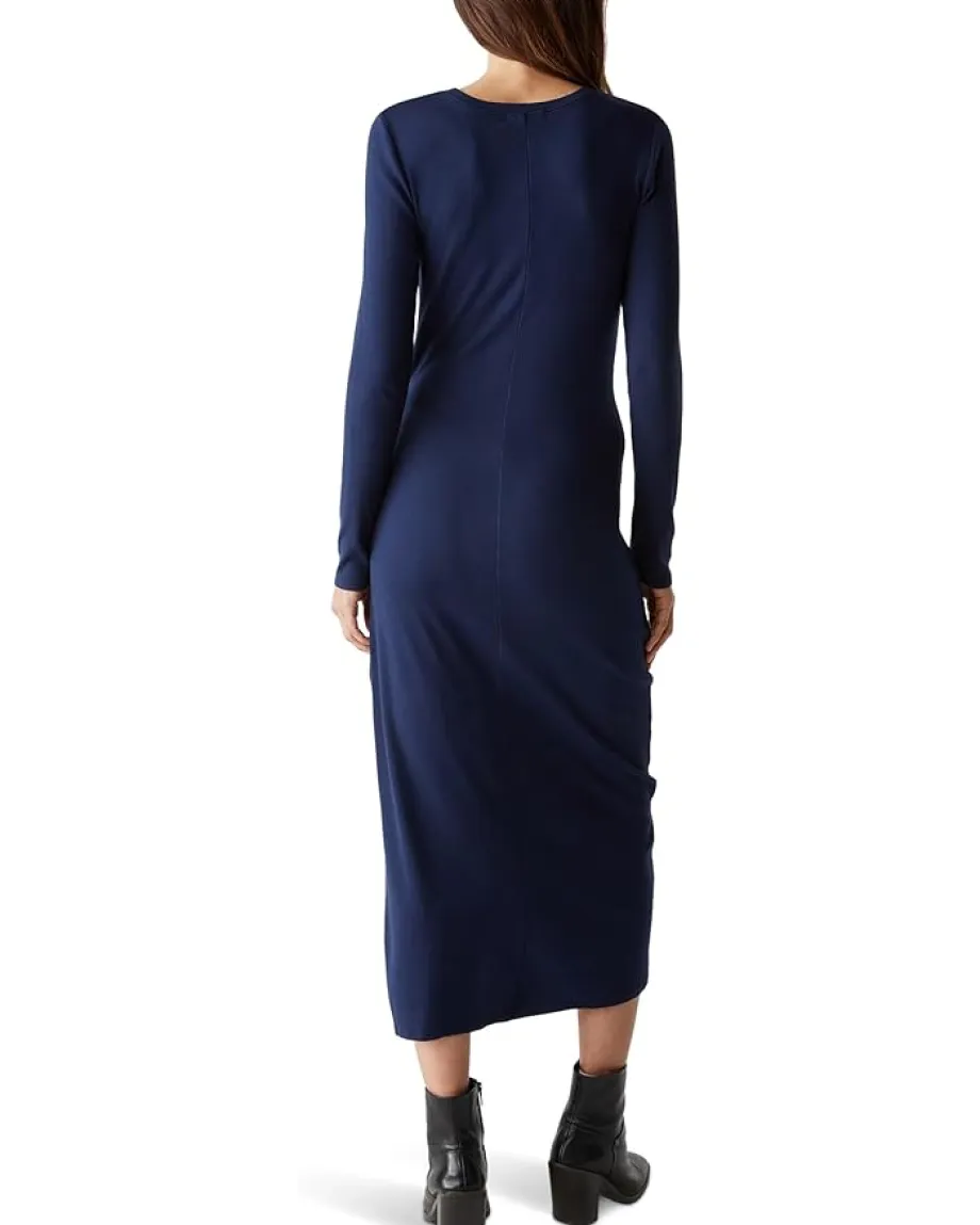 Michael Stars Yessenia Faux Wrap Midi Dress Nocturnal Hot