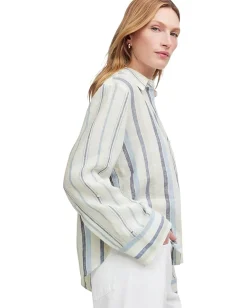 Women Madewell Y-Neck Shirt With Adjustable Sleeve