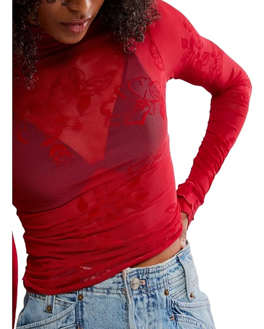 Free People You Decide Long Sleeve Deep Cherry Online