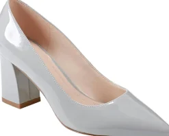 Marc Fisher LTD Zala Light Grey Patent Leather Best