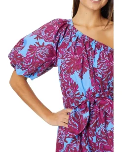 Lilly Pulitzer Zelalynn One Shoulder Cotton Abaco Blue Feel Like A Shellebrity Outlet