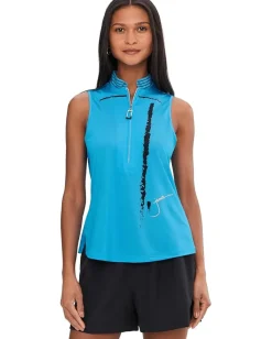 Women Jamie Sadock Zen Print Sleeveless Polo
