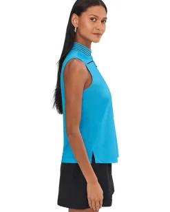 Women Jamie Sadock Zen Print Sleeveless Polo