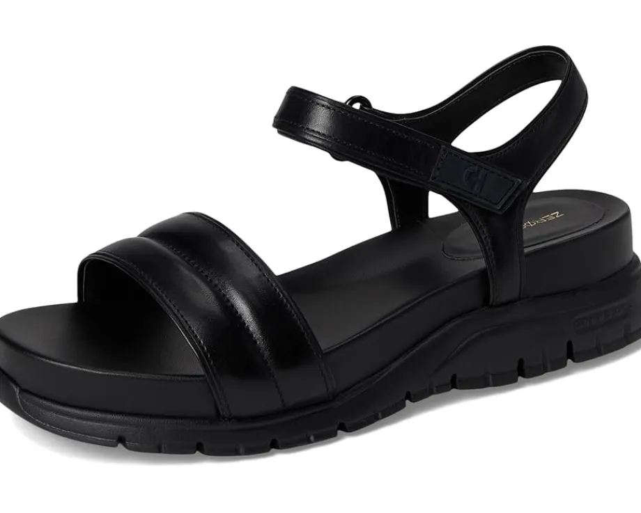 Cole Haan Zerogrand Ankle Strap Sandals Black/Black New
