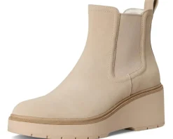 Cole Haan Zerogrand Cityquest Waterproof Wedge Boots Light Sesame Suede Waterproof Outlet