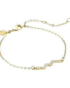 Rebecca Minkoff Zigzag Linear Bracelet Gold Toned/Crystal Online