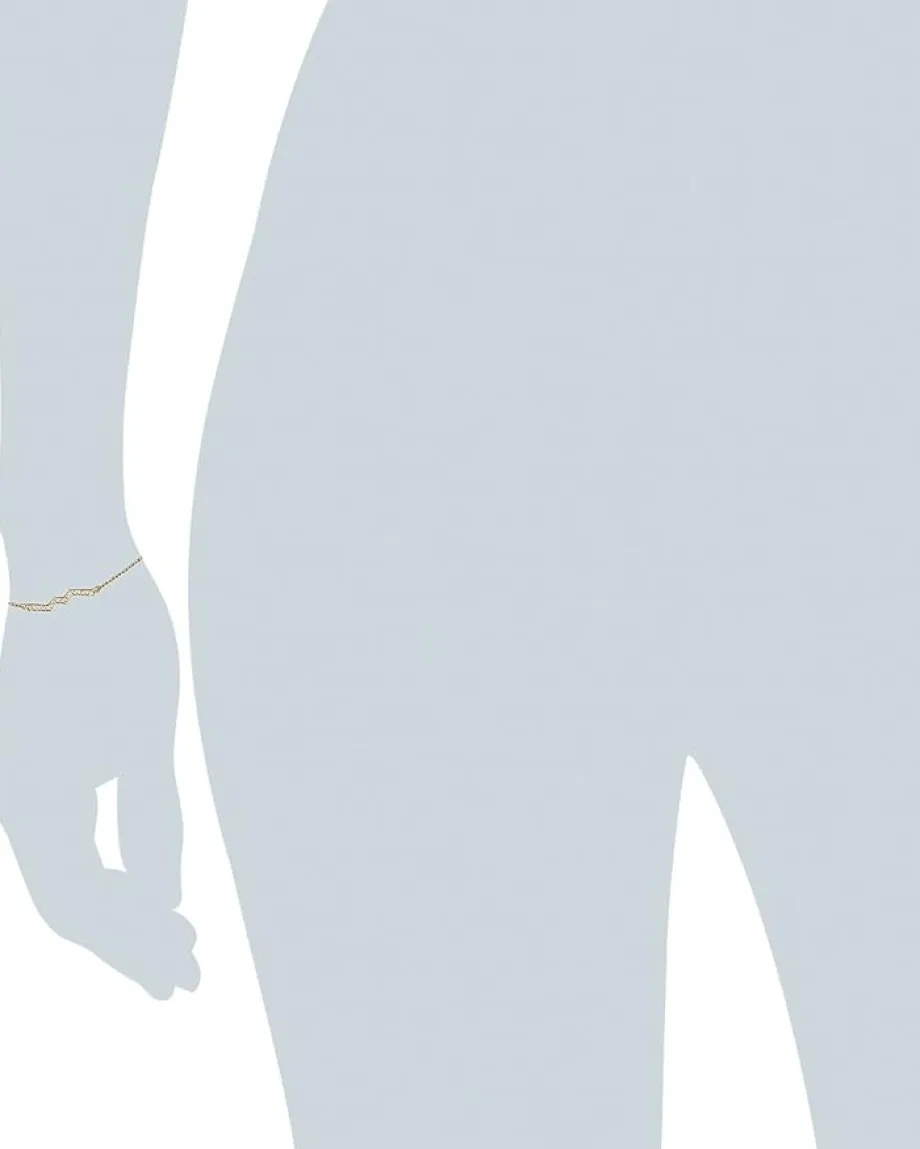 Rebecca Minkoff Zigzag Linear Bracelet Gold Toned/Crystal Online