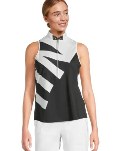 Jamie Sadock Zigzag Print Sleeveless Top Black Sale