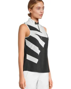 Jamie Sadock Zigzag Print Sleeveless Top Black Sale