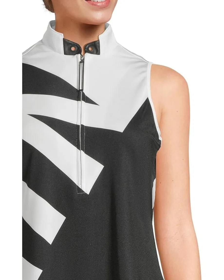 Jamie Sadock Zigzag Print Sleeveless Top Black Sale
