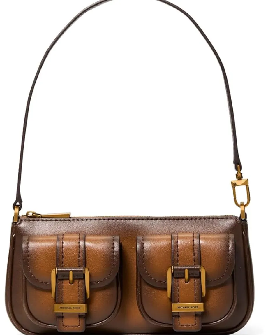 MICHAEL Michael Kors Zoe Small Convertible Pouchette Luggage 1 Sale