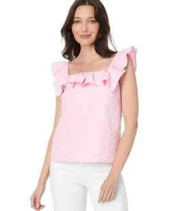 Women Lilly Pulitzer Zoya Ruffle Top