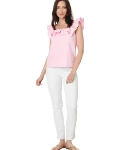 Women Lilly Pulitzer Zoya Ruffle Top